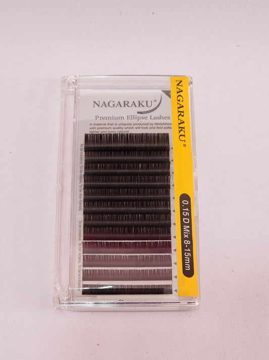 Extensiones Nagaraku Pemium Ellipse Lashes o Flat (cola de sirena)