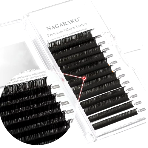 Extensiones Nagaraku Pemium Ellipse Lashes o Flat (cola de sirena)