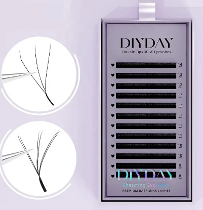 DiyDay fibras tecnológicas 3D/4D/5D/6D/7D Curva D, 0.07mm 8-15 mix (extensiones)