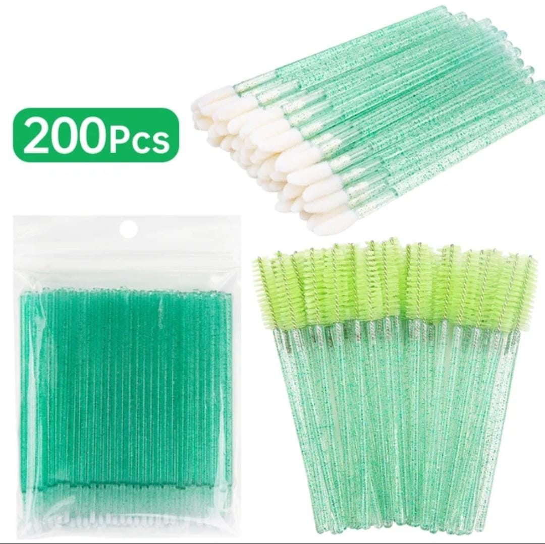 Pack 200 piezas de limpieza (50 Cepillos/50 lipbrush/ 100 microbrush) (insumos)