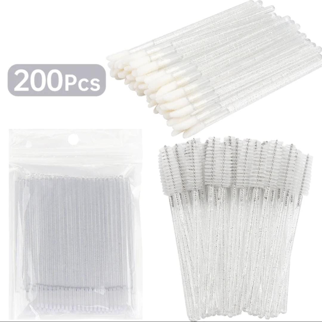 Pack 200 piezas de limpieza (50 Cepillos/50 lipbrush/ 100 microbrush) (insumos)