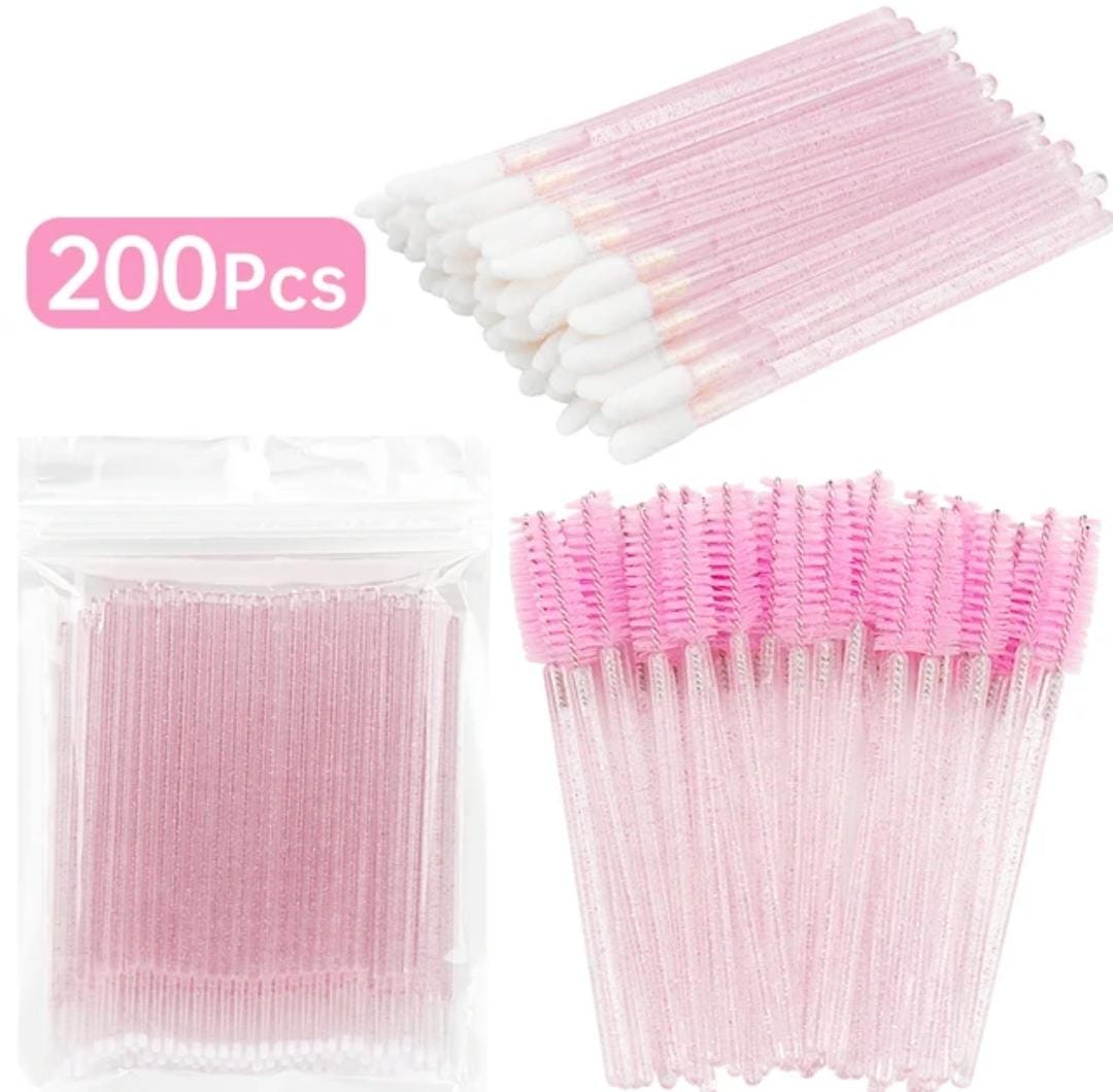 Pack 200 piezas de limpieza (50 Cepillos/50 lipbrush/ 100 microbrush) (insumos)